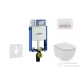 Geberit Kombifix falra szerelhető WC szett, Ideal Standard Tesi Wc soft close ülőkével, Sigma 50 alpesi fehér/króm nyomólappal 110302005NE8