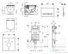 Geberit Kombifix falra szerelhető WC szett, Ideal Standard Tesi Wc soft close ülőkével, Sigma 50 alpesi fehér/króm nyomólappal 110302005NE8