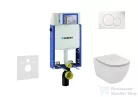 Geberit Kombifix falra szerelhető WC szett, Ideal Standard Tesi Wc ülőkével, Sigma 01 alpesi fehér nyomólappal 110302005NF1