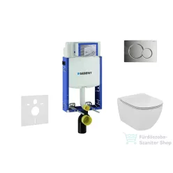   Geberit Kombifix falra szerelhető WC szett, Ideal Standard Tesi Wc ülőkével, Sigma 01 fényes króm nyomólappal 110302005NF2