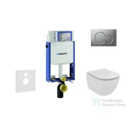   Geberit Kombifix falra szerelhető WC szett, Ideal Standard Tesi Wc ülőkével, Sigma 01 matt króm nyomólappal 110302005NF3