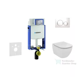   Geberit Kombifix falra szerelhető WC szett, Ideal Standard Tesi Wc ülőkével, Sigma 20 fehér/króm nyomólappal 110302005NF4
