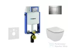 Geberit Kombifix falra szerelhető WC szett, Ideal Standard Tesi Wc ülőkével, Sigma 30 króm nyomólappal 110302005NF6