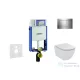 Geberit Kombifix falra szerelhető WC szett, Ideal Standard Tesi Wc ülőkével, Sigma 30 króm nyomólappal 110302005NF6