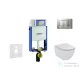 Geberit Kombifix falra szerelhető WC szett, Ideal Standard Tesi Wc ülőkével, Sigma 30 matt/fényes króm nyomólappal 110302005NF7