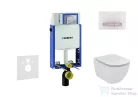 Geberit Kombifix falra szerelhető WC szett, Ideal Standard Tesi Wc ülőkével, Sigma 50 alpesi fehér/króm nyomólappal 110302005NF8