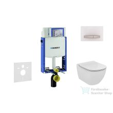   Geberit Kombifix falra szerelhető WC szett, Ideal Standard Tesi Wc ülőkével, Sigma 50 alpesi fehér/króm nyomólappal 110302005NF8