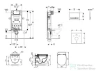 Geberit Kombifix falra szerelhető WC szett, Ideal Standard Tesi Wc ülőkével, Sigma 50 alpesi fehér/króm nyomólappal 110302005NF8