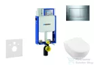 Geberit Kombifix falra szerelhető WC szett, Villeroy & Boch Subway 2.0 CeramicPlus WC soft close ülőkével, Geberit Sigma 30 fényes/matt króm nyomólappal 110302005NI6