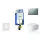 Geberit Kombifix falra szerelhető WC szett, Duravit Me By Starck WC soft close ülőkével, Geberit Sigma 01 matt króm nyomólappal 110302005NM3