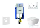 Geberit Kombifix falra szerelhető WC szett, Duravit Me By Starck WC soft close ülőkével, Geberit Sigma 20 fehér/króm nyomólappal 110302005NM4
