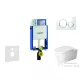 Geberit Kombifix falra szerelhető WC szett, Duravit Me By Starck WC soft close ülőkével, Geberit Sigma 20 fehér/króm nyomólappal 110302005NM4