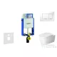 Geberit Kombifix falra szerelhető WC szett, Duravit Me By Starck WC soft close ülőkével, Geberit Sigma 30 fehér/króm nyomólappal 110302005NM5