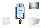 Geberit Kombifix falra szerelhető WC szett, Duravit Me By Starck WC soft close ülőkével, Geberit Sigma 30 fényes/matt króm nyomólappal 110302005NM6