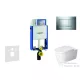 Geberit Kombifix falra szerelhető WC szett, Duravit Me By Starck WC soft close ülőkével, Geberit Sigma 30 fényes/matt króm nyomólappal 110302005NM6