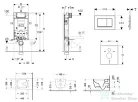 Geberit Kombifix falra szerelhető WC szett, Duravit Me By Starck WC soft close ülőkével, Geberit Sigma 30 fényes/matt króm nyomólappal 110302005NM6