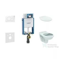   Geberit Kombifix falra szerelhető WC szett, Ideal Standard Alpha WC ülőkével, Sigma 01 alpesi fehér nyomólappal 110302005NR1