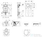 Geberit Kombifix falra szerelhető WC szett, Ideal Standard Alpha WC ülőkével, Sigma 01 alpesi fehér nyomólappal 110302005NR1