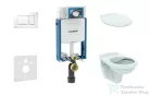 Geberit Kombifix falra szerelhető WC szett, Ideal Standard Alpha WC ülőkével, Sigma 30 fehér/króm nyomólappal 110302005NR5
