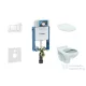 Geberit Kombifix falra szerelhető WC szett, Ideal Standard Alpha WC ülőkével, Sigma 30 fehér/króm nyomólappal 110302005NR5