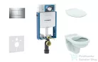 Geberit Kombifix falra szerelhető WC szett, Ideal Standard Alpha WC ülőkével, Sigma 30 fényes króm nyomólappal 110302005NR6