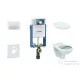 Geberit Kombifix falra szerelhető WC szett, Ideal Standard Alpha WC ülőkével, Sigma 50 alpesi fehér/króm nyomólappal 110302005NR8