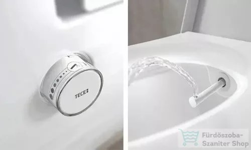 Geberit Kombifix falra szerelhető WC szett, Tece Teceone bidés WC soft close ülőkével, Sigma 01 alpesi fehér nyomólappal 110302005NT1
