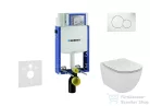 Geberit Kombifix falra szerelhető WC szett, Ideal Standard Tesi Aquablade Wc soft close ülőkével, Sigma 01 alpesi fehér nyomólappal 110302005NU1