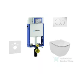   Geberit Kombifix falra szerelhető WC szett, Ideal Standard Tesi Aquablade Wc soft close ülőkével, Sigma 01 alpesi fehér nyomólappal 110302005NU1