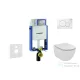 Geberit Kombifix falra szerelhető WC szett, Ideal Standard Tesi Aquablade Wc soft close ülőkével, Sigma 01 alpesi fehér nyomólappal 110302005NU1