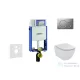 Geberit Kombifix falra szerelhető WC szett, Ideal Standard Tesi Aquablade Wc soft close ülőkével, Sigma 01 matt króm nyomólappal 110302005NU3
