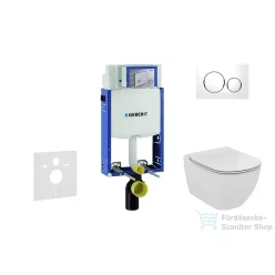   Geberit Kombifix falra szerelhető WC szett, Ideal Standard Tesi Aquablade Wc soft close ülőkével, Sigma 20 fehér/króm nyomólappal 110302005NU4