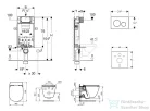 Geberit Kombifix falra szerelhető WC szett, Ideal Standard Tesi Aquablade Wc soft close ülőkével, Sigma 20 fehér/króm nyomólappal 110302005NU4