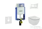 Geberit Kombifix falra szerelhető WC szett, Ideal Standard Tesi Aquablade Wc soft close ülőkével, Sigma 30 fehér/króm nyomólappal 110302005NU5