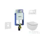 Geberit Kombifix falra szerelhető WC szett, Ideal Standard Tesi Aquablade Wc soft close ülőkével, Sigma 30 fehér/króm nyomólappal 110302005NU5