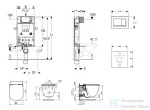 Geberit Kombifix falra szerelhető WC szett, Ideal Standard Tesi Aquablade Wc soft close ülőkével, Sigma 30 fényes/matt króm nyomólappal 110302005NU6