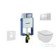 Geberit Kombifix falra szerelhető WC szett, Ideal Standard Tesi Aquablade Wc soft close ülőkével, Sigma 30 matt/fényes króm nyomólappal 110302005NU7