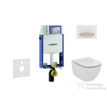   Geberit Kombifix falra szerelhető WC szett, Ideal Standard Tesi Aquablade Wc soft close ülőkével, Sigma 50 alpesi fehér/króm nyomólappal 110302005NU8