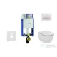 Geberit Kombifix falra szerelhető WC szett, Ideal Standard Tesi Aquablade Wc soft close ülőkével, Sigma 50 alpesi fehér/króm nyomólappal 110302005NU8