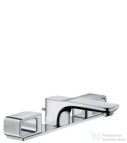 Hansgrohe AXOR URQUIOLA 3-lyukú mosdócsaptelep DN15 dekorlappal , automata leeresztővel, króm 11040000