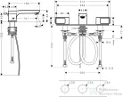 Hansgrohe AXOR URQUIOLA 3-lyukú mosdócsaptelep DN15 dekorlappal , automata leeresztővel, króm 11040000