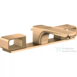   Hansgrohe AXOR URQUIOLA 3 üléses mosdó csaptelep dekorlappal, automata leeresztővel, szálcsiszolt bronz 11040140