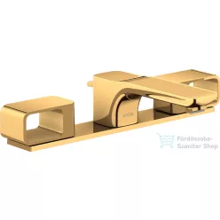   Hansgrohe AXOR URQUIOLA 3 üléses mosdó csaptelep dekorlappal, automata leeresztővel, polírozott arany hatású 11040990