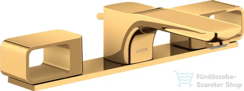 Hansgrohe AXOR URQUIOLA 3 üléses mosdó csaptelep dekorlappal, automata leeresztővel, polírozott arany hatású 11040990