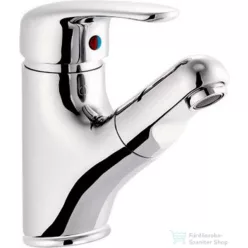   AQUALINE KASIOPEA mosdó csaptelep kihúzható zuhanyfejjel 31cm-ig, króm 1107-05