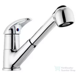   AQUALINE KASIOPEA Mosogató-csaptelep, kihúzható zuhanyfejjel, 50cm, króm 1107-70