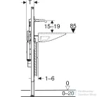 Geberit DUOFIX mosdótartó állvány ONE 75 cm széles mosdóhoz,csaptelephez,parapet magasságú,111.091.00.1