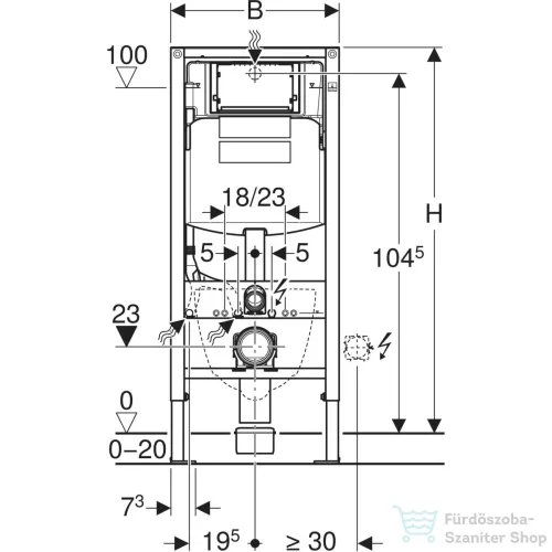 Geberit Duofix Sigma fali wc tartály 111.300.00.6