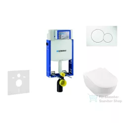   Geberit Kombifix falra szerelhető WC szett, Villeroy & Boch Subway 2.0 CeramicPlus Wc soft close ülőkével, Sigma 01 alpesi fehér nyomólappal 111302005NI1