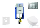 Geberit Kombifix falra szerelhető WC szett, Villeroy & Boch Subway 2.0 CeramicPlus Wc soft close ülőkével, Sigma 30 matt/fényes króm nyomólappal 111302005NI7
